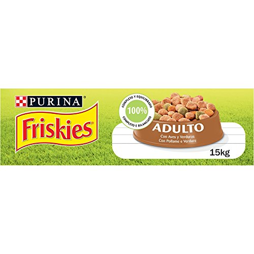 Purina Friskies Pienso para Perro Adulto Aves y Verduras 15 Kg