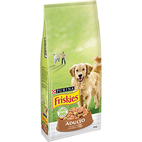 Purina Friskies Pienso para Perro Adulto Aves y Verduras 15 Kg