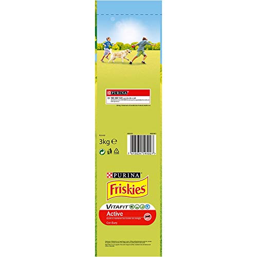 Purina Friskies Vitafit Active Pienso para Perro Adulto Buey 1 x 3 Kg