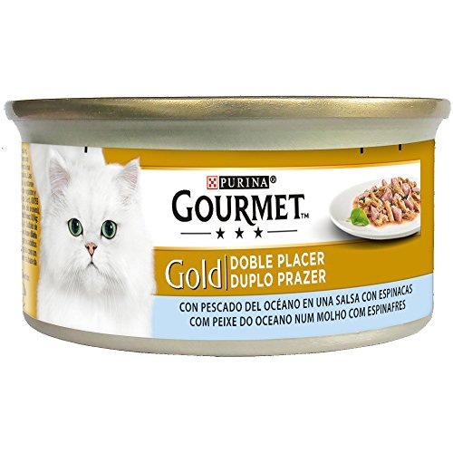 Purina Gourmet Gold Doble Placer comida para gatos de Pescado del Oceano 24 x 85 g