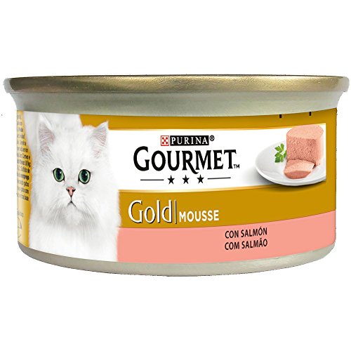 Purina Gourmet Gold Mousse comida para gatos con Salmón 24 x 85 g