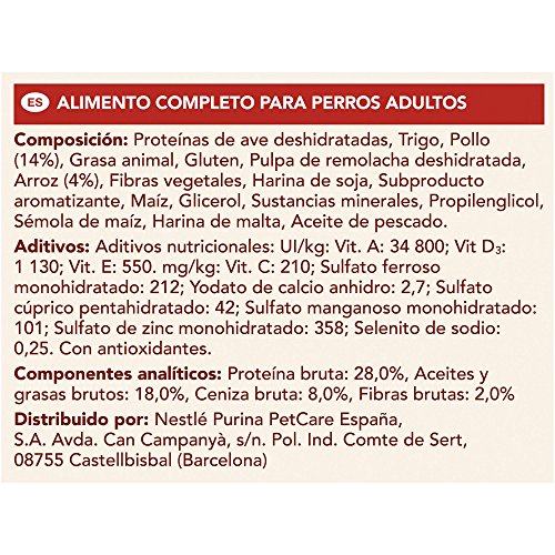 PURINA ONE Mini Active Pienso para Perro Adulto Pollo y Arroz 4 x 3 Kg