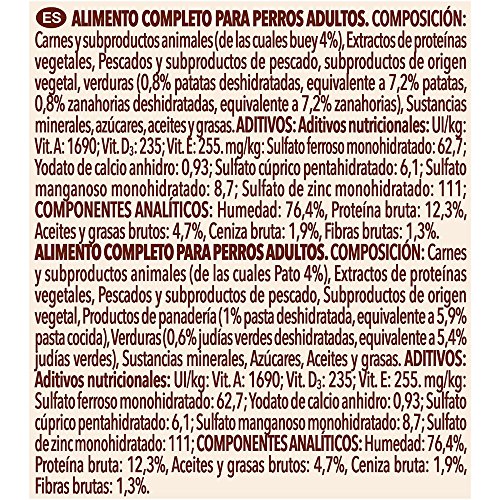 Purina ONE MINI comida para perros húmeda en Salsa Active Perro Adulto Buey y Pato  10 x [4 x 100 g]