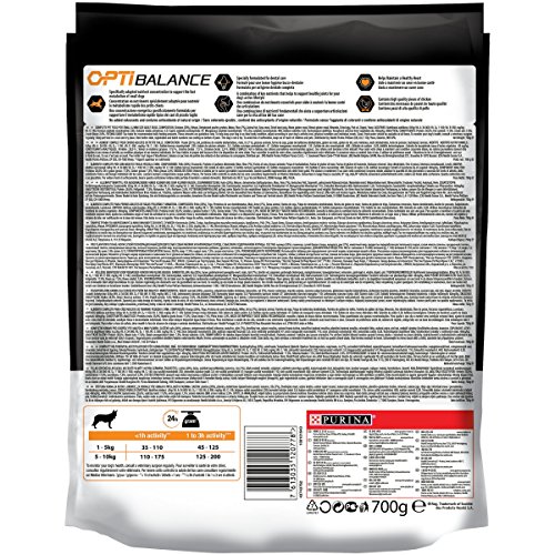 PURINA Pro Plan Comida Seco para Perro Adulto Pequeño y Mini con Optibalance, Sabor Pollo - 700 g