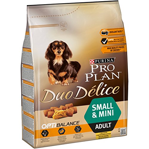 PURINA Pro Plan Duo Délice Comida Seco para Perro Adulto Pequeño, Sabor Pollo con Arroz - 2.5 Kg