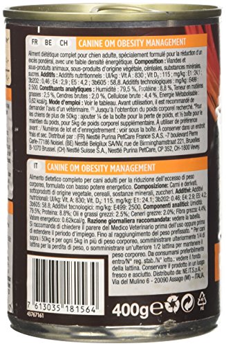 Purina Pro Plan Vet Canine Om Obesity Management Mousse Lata 400Gr 400 g