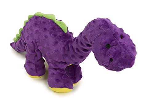 Quaker Pet Products goDog Spike Dino con Chew Tecnología Guardia, Materiales sintéticos, Morado, Morado