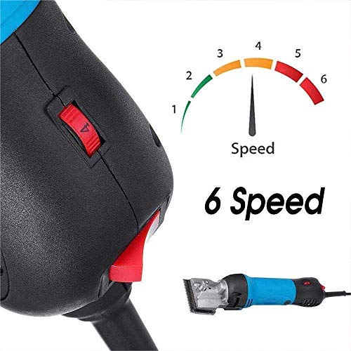 QXF-DYMJ Recortadora Equina Profesional 320w, 6 Velocidades Ajustables a la Velocidad, Cortapelos for Caballos, For Caballos, Llamas, Ganado ASD (Color : 220V)