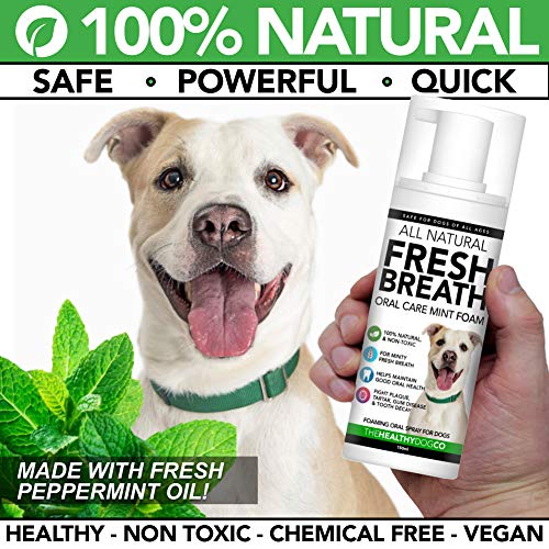 Refrescante Bucal 100% Natural y Aditivo de Agua Para Perros | Higiene Oral y Cuidado Oral Para Combatir el Mal Aliento, el Sarro y la Placa | Más Fácil de Usar Que la Pasta de Dientes Para Perros