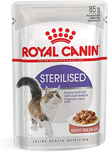 ROYAL CANIN Sterilised Comida para Gatos - Paquete de 12 x 85 gr - Total: 1020 gr