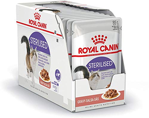 ROYAL CANIN Sterilised Comida para Gatos - Paquete de 12 x 85 gr - Total: 1020 gr