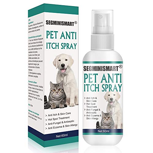 SEGMINISMART Perros para Piel con picor,Soluciones para el picor,Alivio de la comezón y Cuidado de la Piel,Spray para Dermatitis, Hot Spots, Picores, Enrojecimientos e Irritaciones