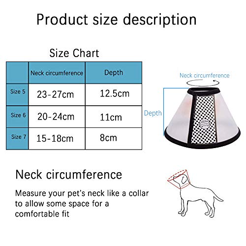 SenPuSi Collar para Mascotas Mascotas Plástico Cuello elisabetánico Cuello Protector Cono de plástico Protección Especial para Gatos Pequeños Perros y Conejos