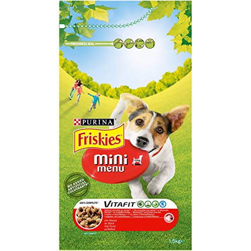 Sheba Friskies Sec Cane Mini Menu 1,5 Kg.Manzo-Cereali 200 ml