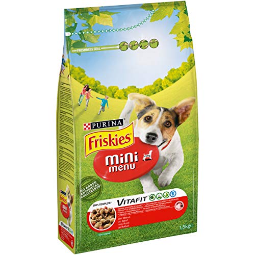 Sheba Friskies Sec Cane Mini Menu 1,5 Kg.Manzo-Cereali 200 ml