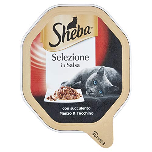 Sheba selección de Salsa con succulento Ternera & Pavo – Paquete de 22 Unidades