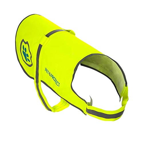 SlipDoctors Premium - Chaleco reflectante de seguridad para perros, de alta visibilidad, ideal para pasear, correr, entrenar de 7 a 59 kg