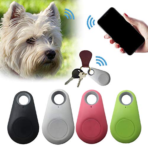 Smart Mini GPS Tracker Impermeable Bluetooth Tracer GPS para Mascotas Perro Gato Llaves Monedero Bolsa Niños GPS Pet Tracker Finder Equipos 1 PC,Black