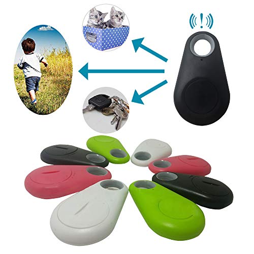 Smart Mini GPS Tracker Impermeable Bluetooth Tracer GPS para Mascotas Perro Gato Llaves Monedero Bolsa Niños GPS Pet Tracker Finder Equipos 1 PC,Black