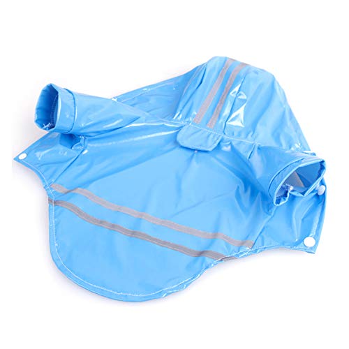 Smoro Cachorro de Lluvia para Mascotas al Aire Libre con Capucha Chaquetas Impermeables PU Impermeable Reflectante para Perros Gatos Ropa