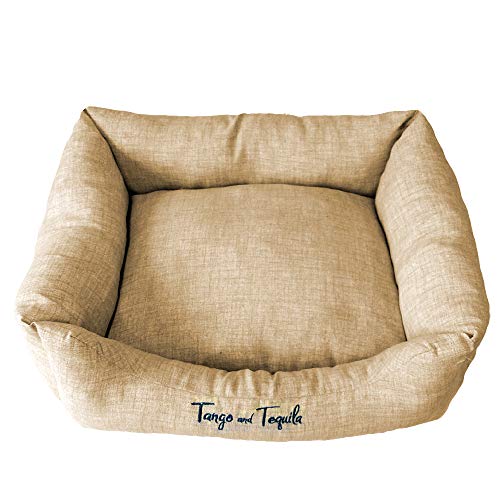 Tango and Tequila Cama para Perros medianos, sofá para Perro, Alfombrilla para Perro, con cojín Reversible y Extraible. Fabricada en españa, Resistente a mordiscos