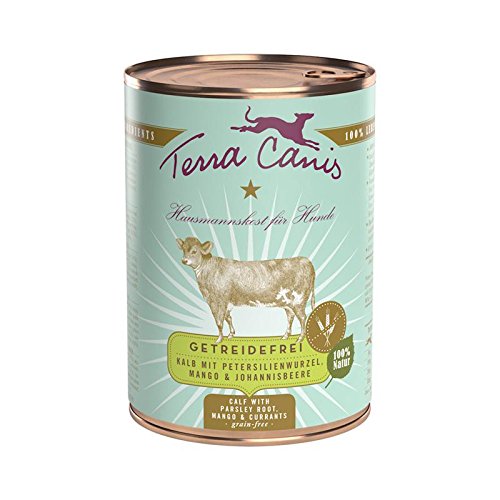 Terra Canis | ternero con raíz de perejil, mango & Grosella, getreidefrei | 12 x 400 g