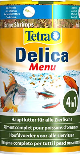 TetraDelica - Comida Natural para Peces (para Peces Ornamentales, kril, daphnias, pulgas de Agua, salmueras, Gusanos de Sangre, Larvas de Mosquito Rojas) de Diferentes Tipos y tamaños