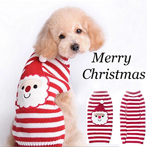 THEE Ropa para Mascotas Navidad Disfraz de Punto de Perro o Gato Fiesta Traje