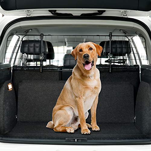 Toozey Reja Coche Perro Automóvil, SUV Universal - Rejilla Protectora con fijación para reposacabezas - Libro electrónico Ajustable y Gratuito