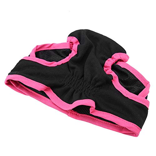 TOPINCN Ropa Interior para Perros Tela de Poliéster Pantalones fisiológicos Flexibles Cachorro Mujer Pañal Sanitario para Perros pequeños, medianos y Grandes(S- Negro)