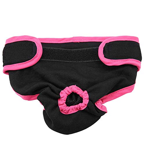 TOPINCN Ropa Interior para Perros Tela de Poliéster Pantalones fisiológicos Flexibles Cachorro Mujer Pañal Sanitario para Perros pequeños, medianos y Grandes(S- Negro)