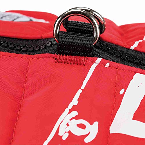 Trixie Abrigo Perro Ropa Mascotas – Chaqueta Capa Chaleco con Arnés Perro Grande Pequeño Mediano Perros Accesorios Capa Arnés Saint-Malo Talla S 40 cm Rojo