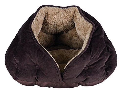 Trixie Cama para Gatos Mascotas - Cama Gatos Accesorios para Gatos Casas para Gatos Gatera Peluche Cueva Suave Malu 47×27×41cm Marrón-Marrón Claro