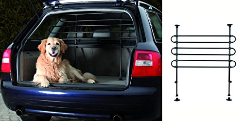 Trixie Divisorio Perros para Coche - Barra Protectora Perros Maletero Viaje Perros Viajar con Mascotas Separador Reja Asiento Trasero Metálico Ajustable Negro 4 kg