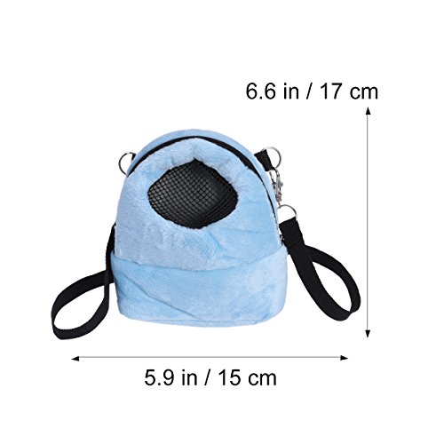 UEETEK Bolsas para Hamster Hamster Rata Conejo Erizo Bolsa de Viaje para Mascotas pequeñas tamaño S (Azul)