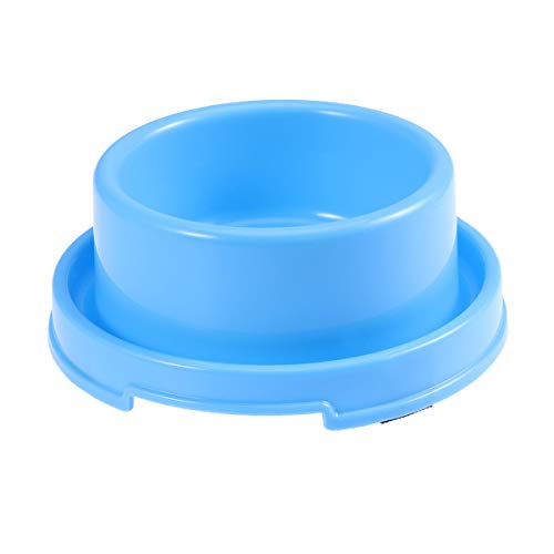 UKCOCO Tazón de Comida Anti-Hormiga para Mascotas, Cuenco de Comida de Agua de Plástico, Recipiente para Alimentos Antideslizante para Perros y Gatos (BLU)