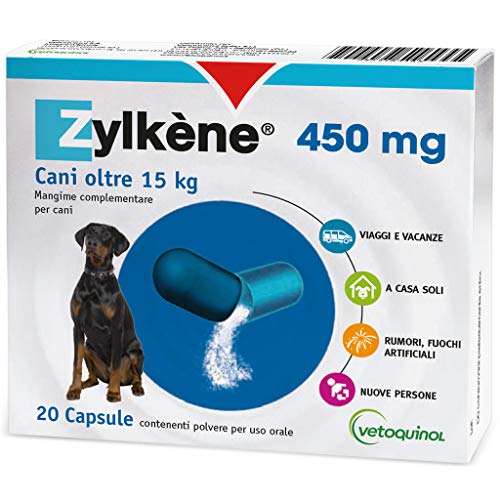 Vetoquinol Zylkene perros Suplementos Dietéticos 20 Cápsulas 450mg