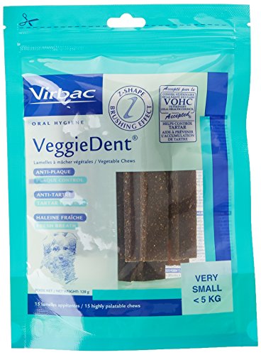 Virbac 3597133065244 VeggieDent XS Limpiador Dental para Perros hasta 5 kg