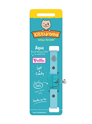 Visto en Vogue. Collar para Gato Aqua de Kittyrama. Galardonado 'Cat Friendly'