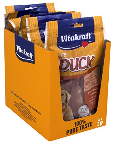 Vitakraft 1571260031 - snack tiras de pato 100% naturales 6 x 80 gr