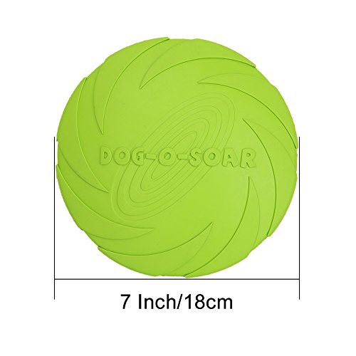 Vivifying Dog Frisbee, 2 Unidades de Discos flotantes de Goma Natural para Perros de 7 Pulgadas Tanto para Tierra como para Agua