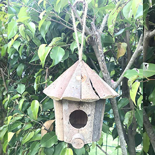 Whiie891203 Juguete de Loros de pájaro, Juguete de Madera para Colgar en el Campo, jardín, Pollo, pájaro, caseta de caseta de casa, decoración del hogar