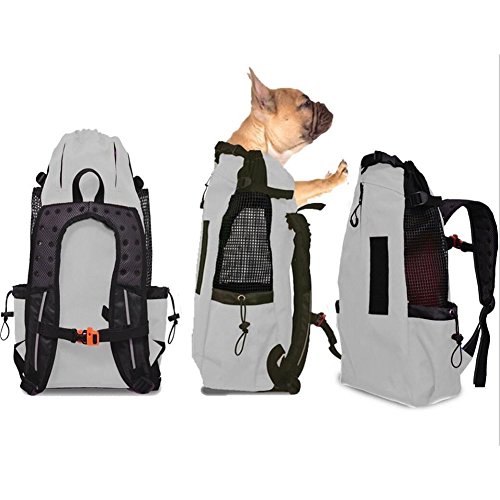 WLDOCA Original Perro Portador Mochila Moda Respirable Perro Mascota Deportes Portador Paquete Deporte,Gray