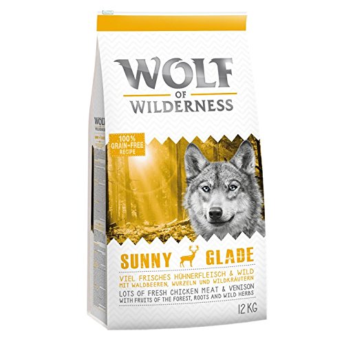 Wolf of Wilderness Venison - Guante de sol para adulto Una comida saludable y saludable para su perro