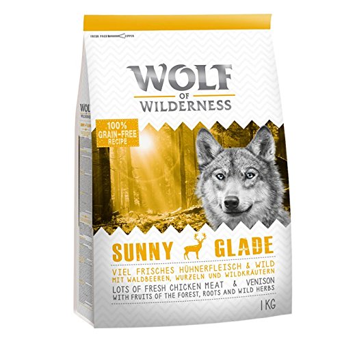 Wolf of Wilderness Venison - Guante de sol para adulto Una comida saludable y saludable para su perro