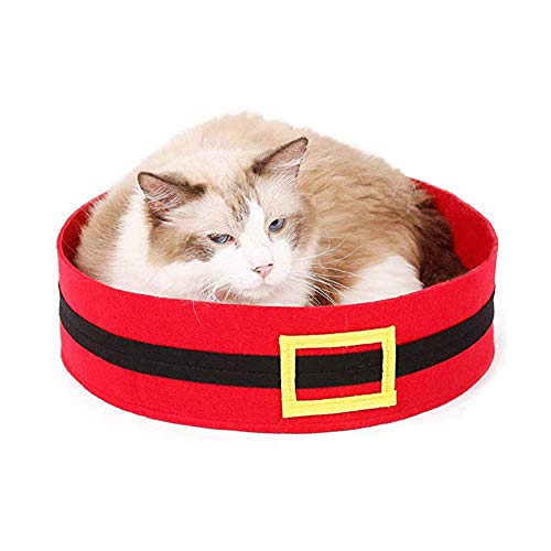 XHPWW Lavable, cálido, murciélago de Halloween, Gato, Nido de Perro, Cama, Navidad, Viejo, cinturón, Cama de Gato, Festivo, Simple, pequeña Mascota, Cama para Dormir, colchón (Rojo)