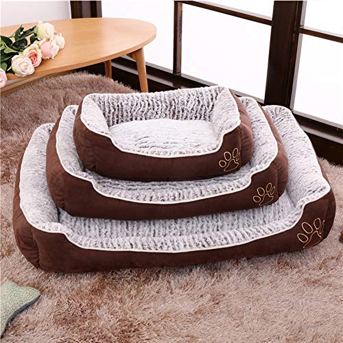 XHPWW Suave y cálida Cama Nido para Perros, Alfombrilla para Perro, cómodo sofá para Perros con Mantas y colchonetas Cama para Mascotas acogedora en el Dormitorio, fácil de Limpiar-L