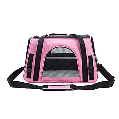 XINCHAOZ Transportin Perro Gato, Portátil Transpirable Viaje Portador Bolsa con Tapete Capazo Portador Tela Mascotas, para Viaje Coche y Viaje Avion