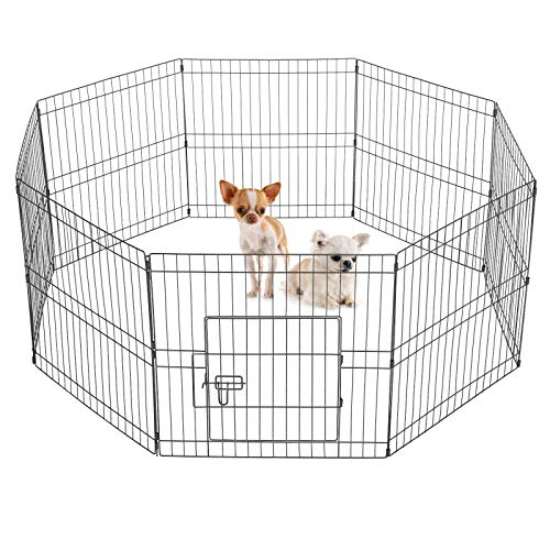 Yaheetech 8 Piezas Corral para Perros Plegable Parque para Mascotas 61 X 61 cm Vallas