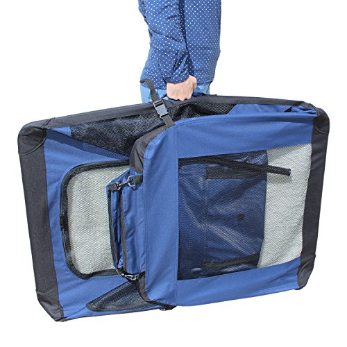 YATEK Transportin para Perros Plegable (102 x 69 x 69 cm) entradas Laterales y Superiores con Alta Visibilidad, Confort y Seguridad para tu Mascota